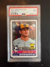 2025 Topps Heritage - Joey Ortiz #207 Chrome - BREWERS - PSA 9!