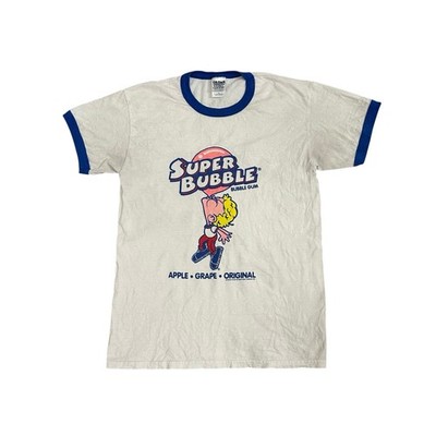 Vintage Super Bubble Gum Ringer T Shirt Men s M Farley s And Sathers Candy Co
