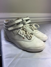 Reebok Freestyle Hi Athletic Shoe High Top Sneaker Trainers White Womens 5