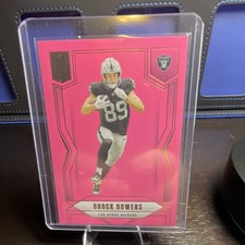 Panini Donruss Elite Pink Parallel Brock Bowers #13 Las Vegas Raiders NFL Card