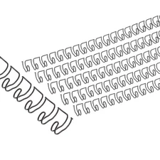 6mm (1/4″) Double Loop Wire Binding Combs, 100 Pcs, 3:1 Pitch, Black