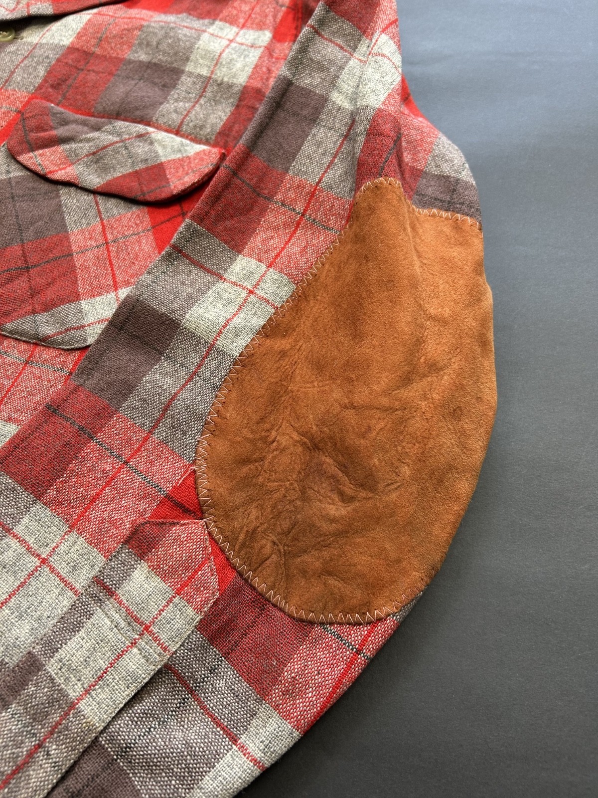 1950s Pendleton Loop Collar Shirt Wool Plaid Jack… - image 4