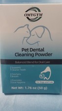 OMYGYM Pet Dental Powder 1.76oz for Dogs Cats Oral Hygiene Plaque Odor