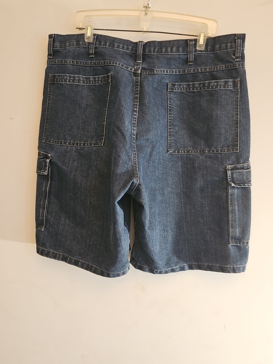 Wrangler Jean Cargo Shorts Mens Size 38/10 Blue Authentic Issue Real Comfortable image 6