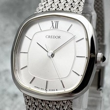 SEIKO Brand new Battery / Level / Working Credor 1271 5030 Silver Dial Watch