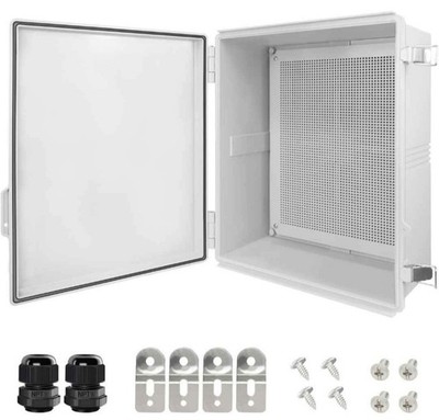 LeMotech Electrical Box, IP67 Waterproof, Stainless Steel Latch, ABS 17.7x18.8x8
