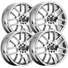 Set Of 4 Vision 426 Cross 18x8 5x1105x115 20mm Chrome Wheels Rims 18 Inch