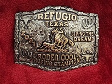 Rodeo  2021  Calf Roping X Treme Champion Trophy Buckle  Refugio Texas  Rare  W32