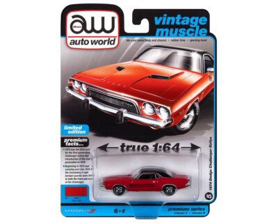 Auto World 1:64 - 1974 Dodge Challenger Rallye (Bright Red