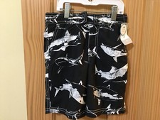 New Carter's Shark Swim trunk Shorts UPF 50 Black Size 8