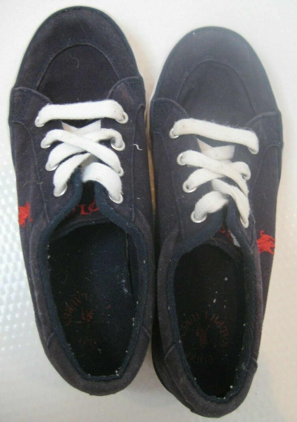 Polo bambino Ralph Lauren rosso navy pony sneakers stringate grandi ragazzi ragazze taglia 3