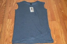 NWT Womens ACTIVE LIFE Heather Sailor Blue Sleeveless Lounge Dress Tunic Sz L