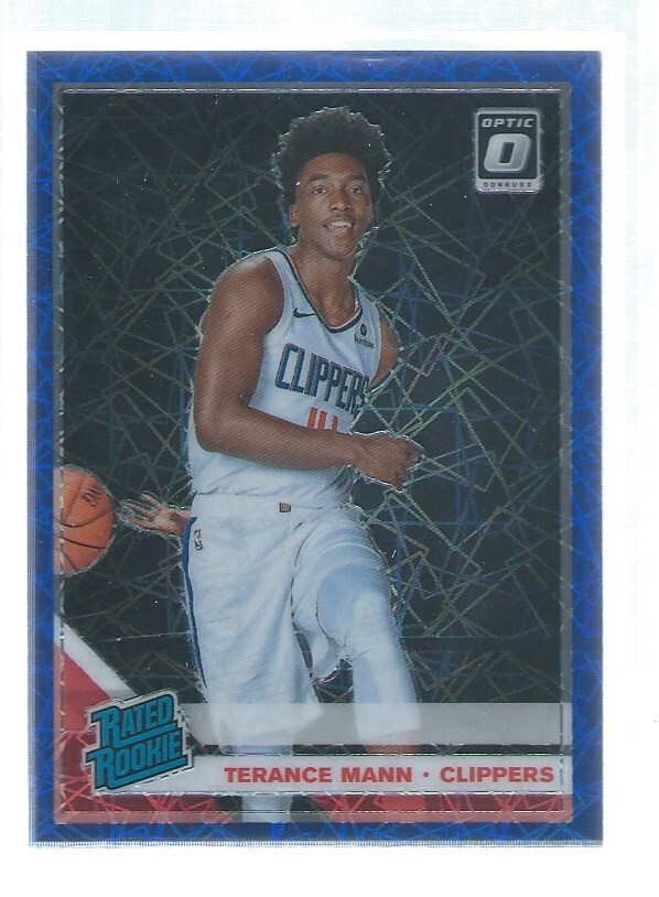 TERANCE MANN 2019-20 PANINI DONRUSS OPTIC BLUE VELOCITY PRIZM RC #165