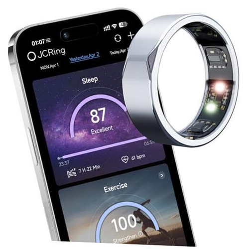 Image showcasing Jcring Smart Ring Fitness Tracker, Sleep Tracking Wearable, Accurate 10 ...