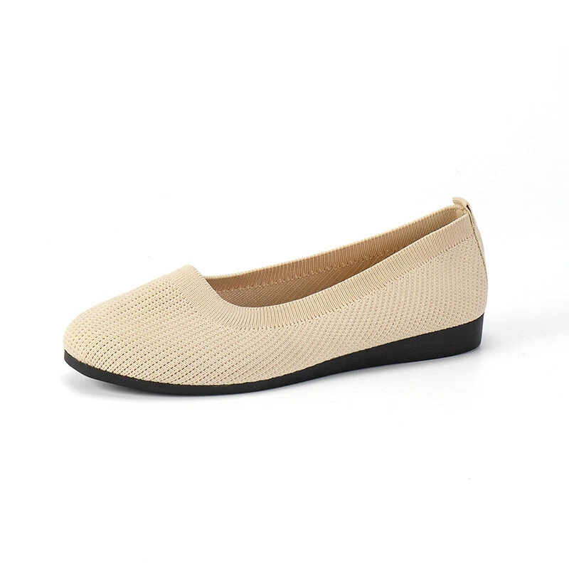 Women's Ballet Flat Dressy Casual Knit Shoes Slip On Round Toe Women Mesh Flats - Image 4 of 4