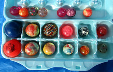 18 Rubber Super Balls Bouncy Balls Multicolor Collection Various sizes- colors