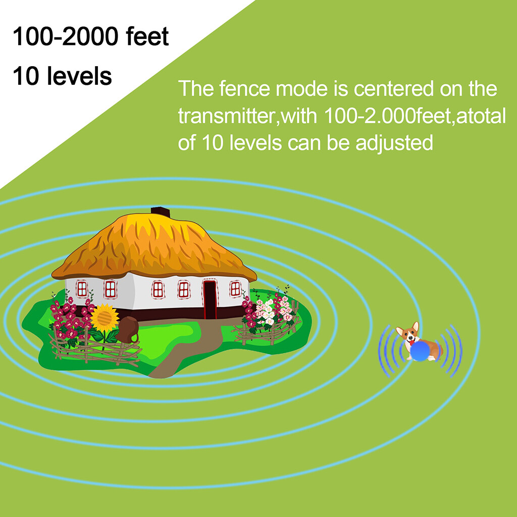 Electric Wireless Dog Fence System Pet Collar 500m Fencing Boundary For