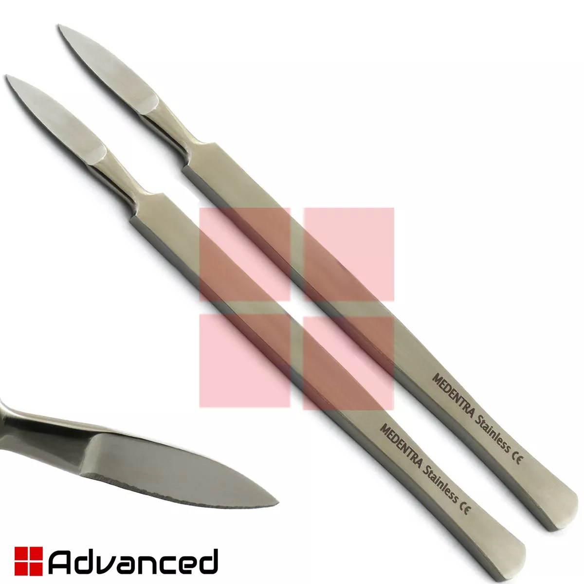 2Pcs Medical Scalpel Blade With Fixed Handle Knife Surgical Tissue Cutting  Tools