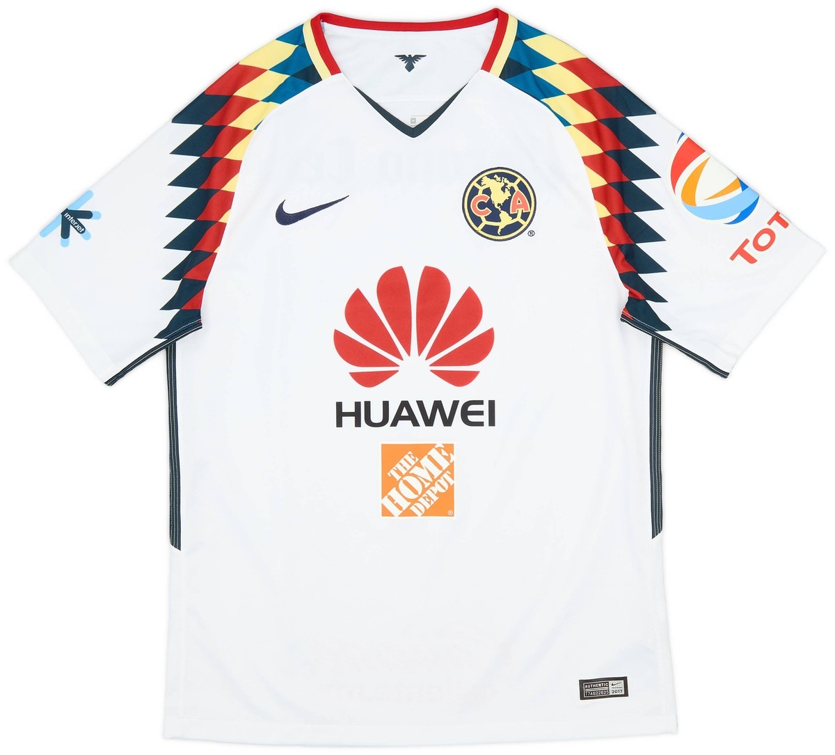 NIKE CLUB AMERICA AWAY JERSEY 2017/18 WHITE COLOR SIZE SMALL ONLY MENS