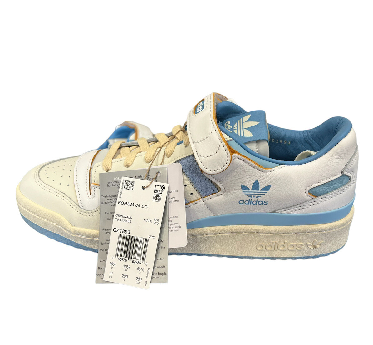 adidas Forum 84 Low UNC White Blue Men's Size 11 GZ1893 | eBay