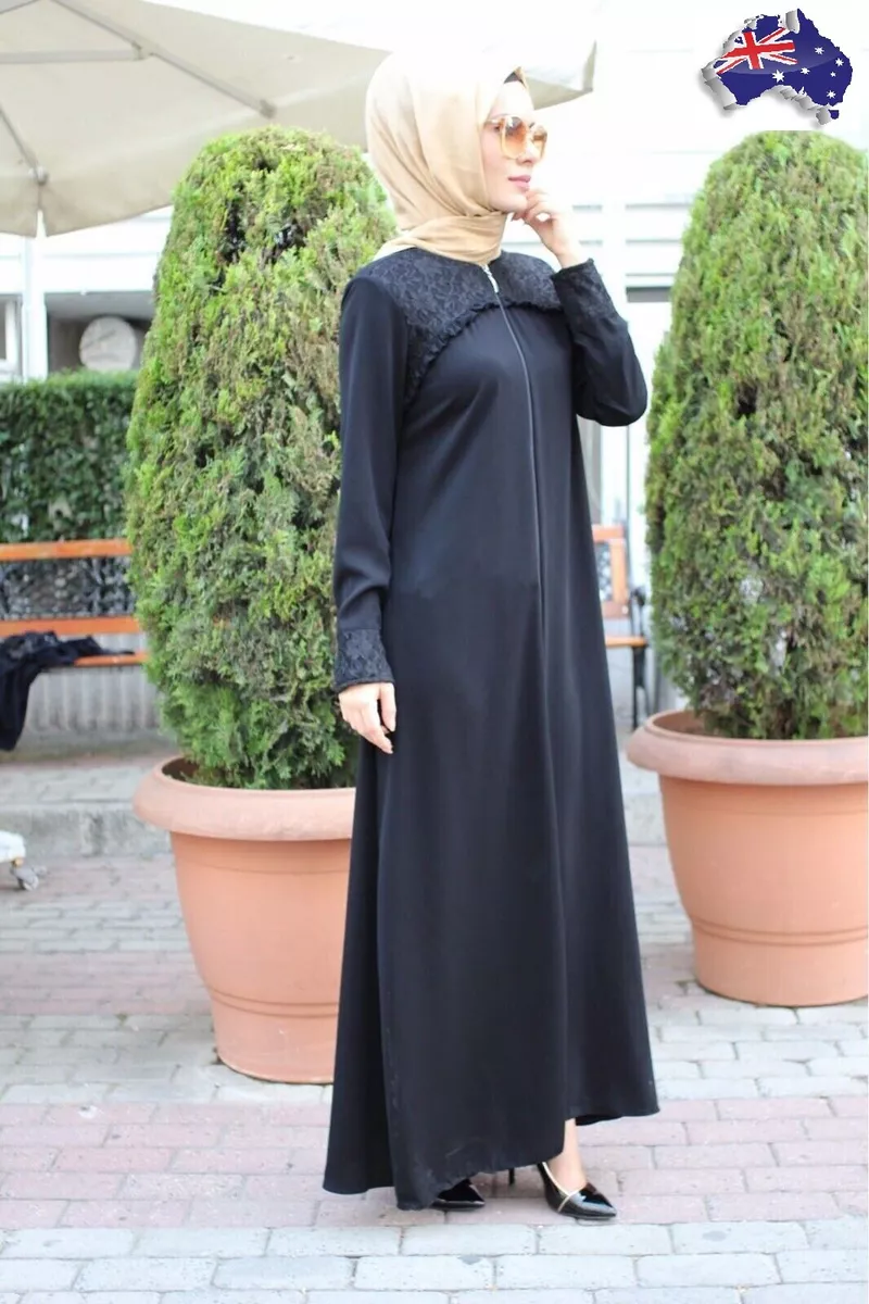 Lace top abaya dress