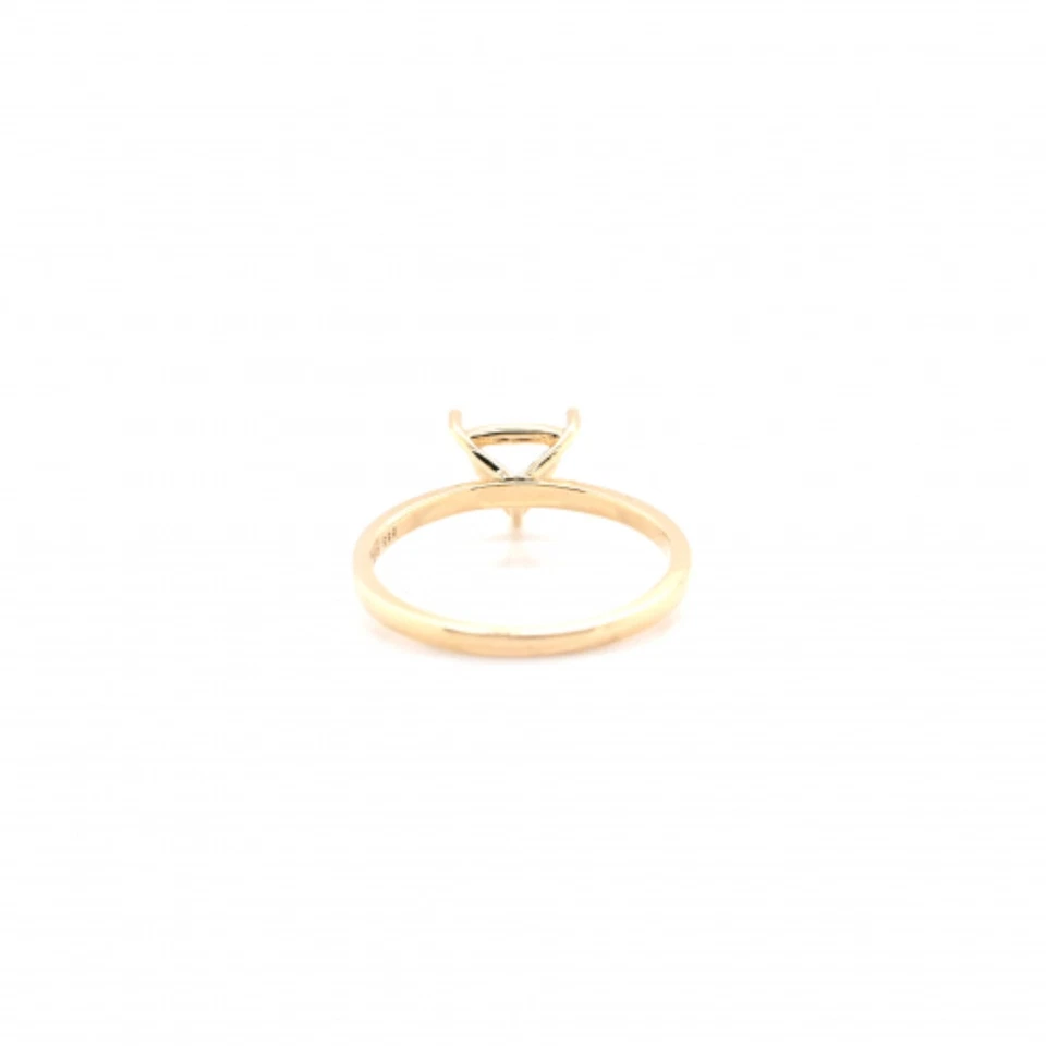 Ring Semi Mount Trillion 7x7mm In 14k Yellow Gold, Solitaire Ring (52269) - Image 4 of 4