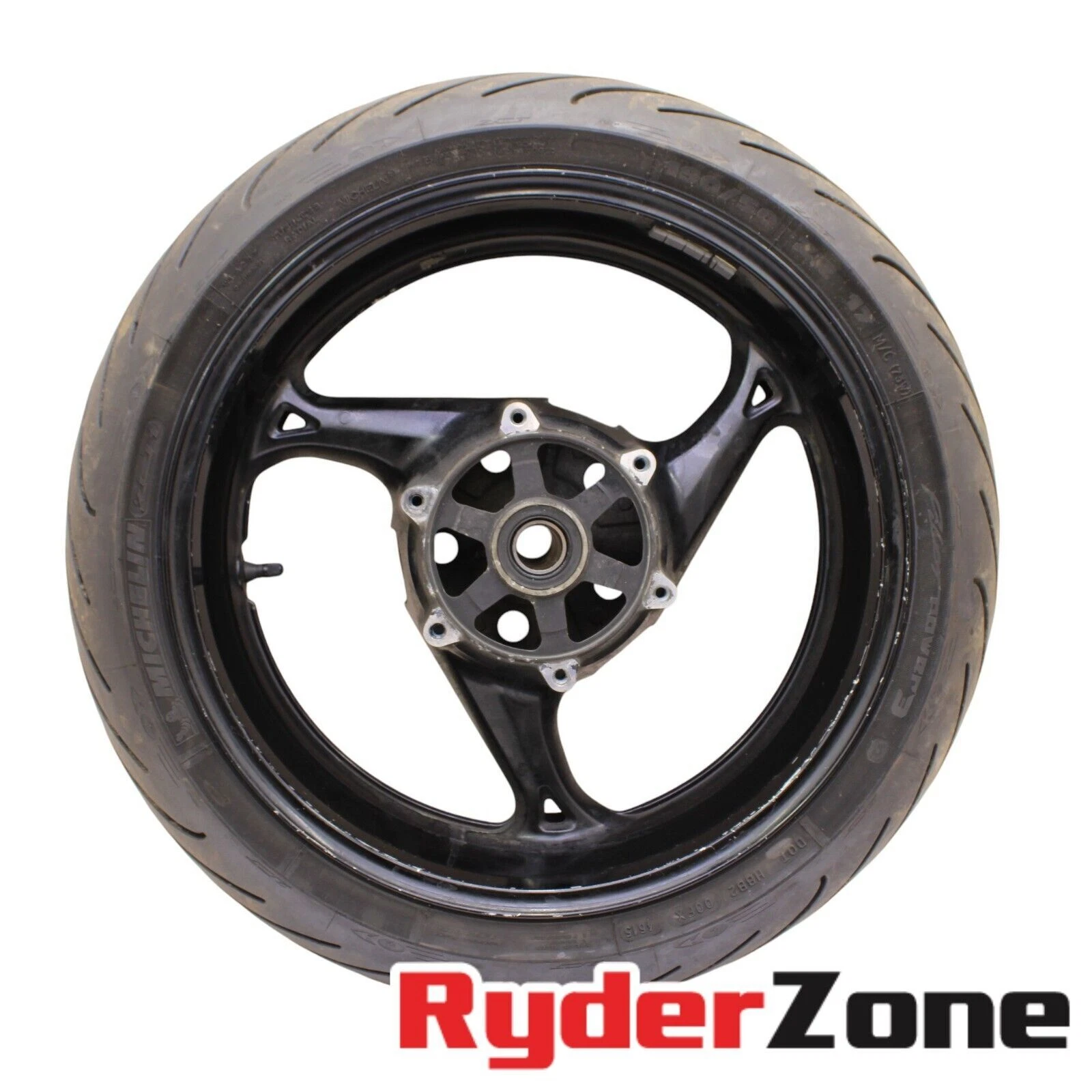 Jante Arrière Noire Michelin Pour Suzuki Hayabusa 2008 - 2020 Droite