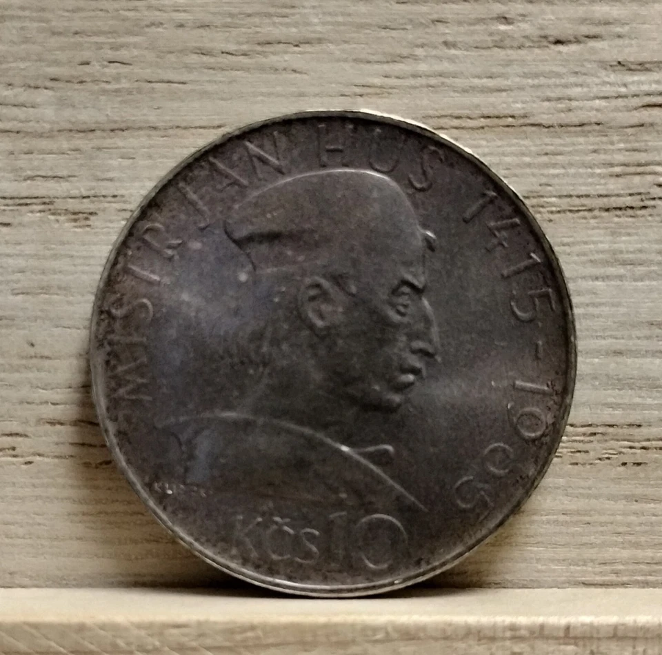1965 10 Korun Czechoslovakia Silver Coin Jan Hus Hussites Movement Revolutionary - Image 2 of 4