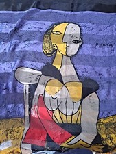 Women's Scarf Picasso Style 41x41inches