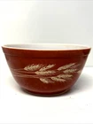 Vintage Pyrex Autumn Harvest Rust Red with Beige Wheat Shaft 1.5 Bowl 402