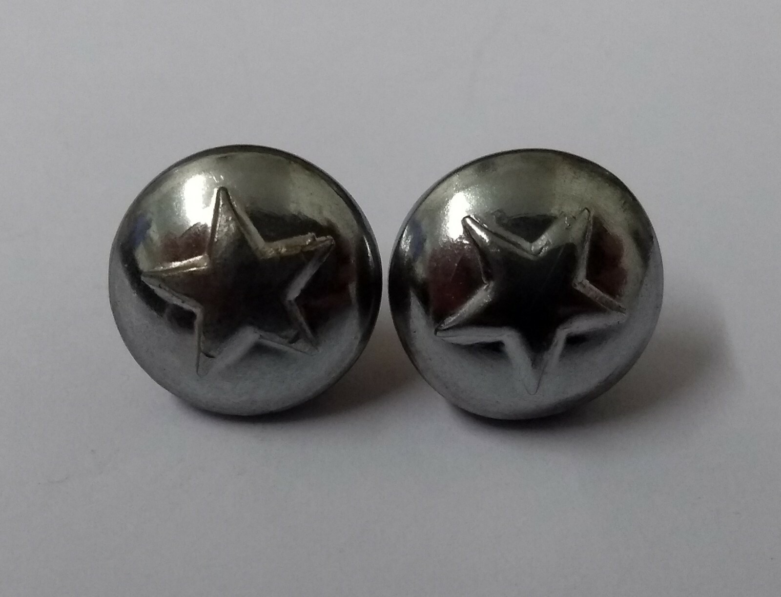 5 Punto Estrella Pequeño 12.5mm Vestido Sombrero Botones Aro Dorso Con Elevado