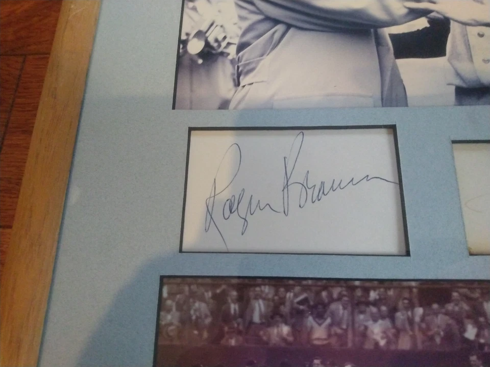 Ralph Branca Bobby Thomson signed framed auto autograph Shot Heard Round World - Image 3 of 4