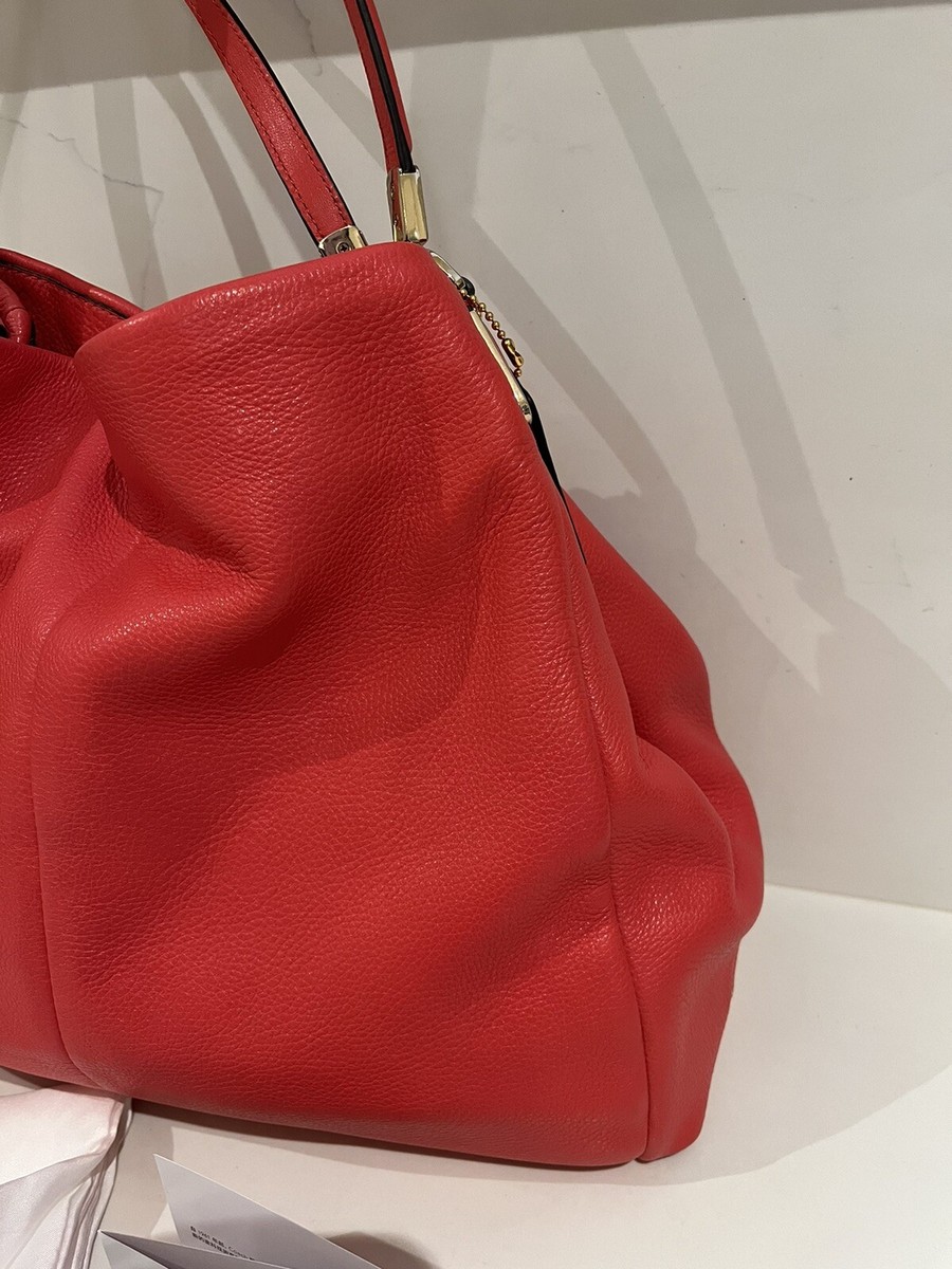 Coach Madison Salmon Pink Pebble Leather Hobo Shoulder Bag