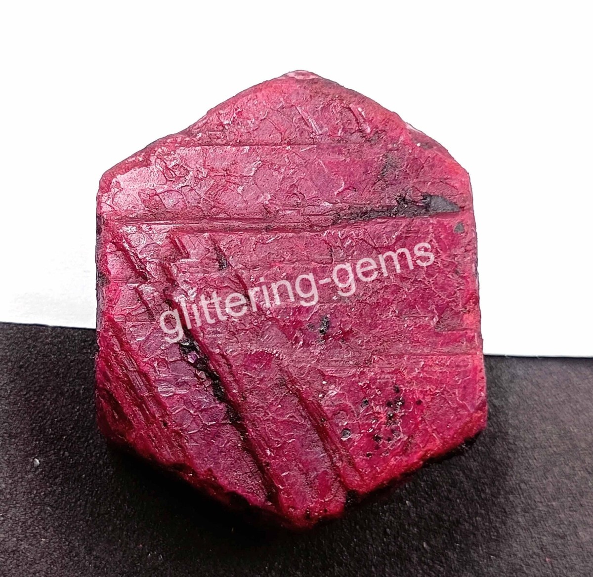 360CT+ Natural Red Ruby Chakri Rough Gemstone IGL Loose Gem