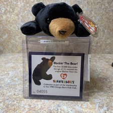 1994 Blackie The Bear Ty  Beanie Babies 1998 Chicago Bears Kids Club #04055 MWMT