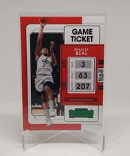 2021 BRADLEY BEAL #71 PANINI CONTENDERS GAME TICKET GREEN WIZARDS NBA CARD