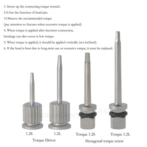 Hiossen Implant Bone Profiler4/4.5/5/5.5/6 Guide Screw Hex Torque Driver Osstem - Picture 3 of 96