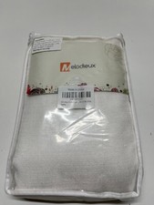 Melodieux White Linen Textured Semi Sheer Curtains 84" Long for Living Room. NEW