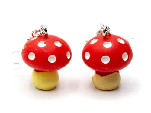 Fly agaric earrings mushroom Miniblings pendant forest mushrooms red white