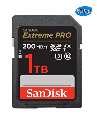 Sandisk 1TB Extreme Pro SD Card Memory Card 1 Terabyte SDSDXXD