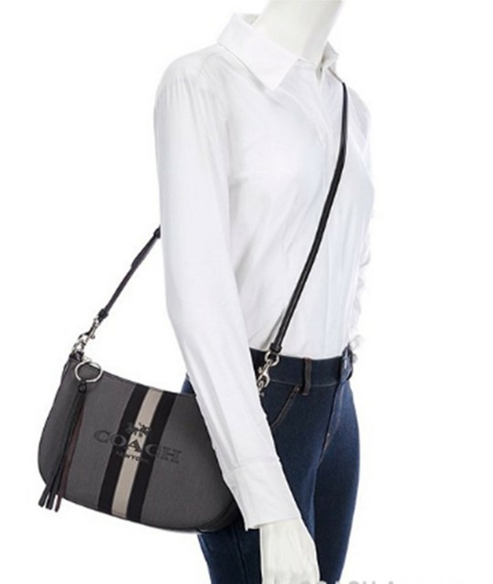 coach horse and carriage jacquard sutton crossbody