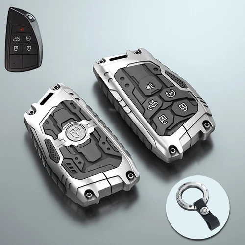 Metal Car Key/Fob Case Cover/Keychain Ring For Buick/Chevy GMC 4/5/6/7 Button - Foto 17 di 21