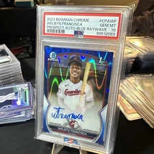 Welbyn Francisca 2023 Bowman Chrome 1st Blue Raywave Auto /150 PSA 10 🔥💎🔥 B30