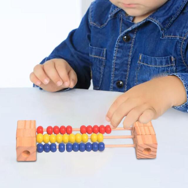 3 Rows Wooden Abacus Learning Educational Toy for Boys Kids Birthday Gift