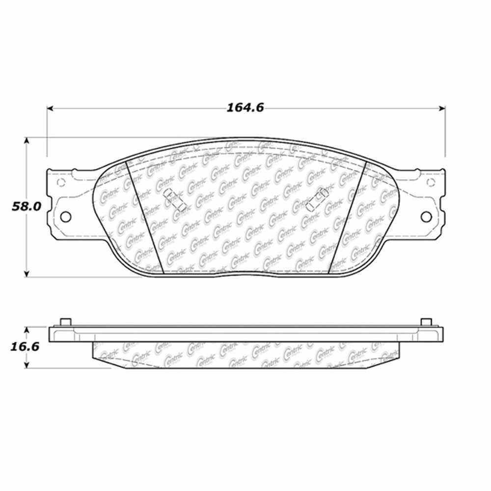 Disc Brake Pad SetOE Formula Brake Pads Front Centric 100.08890 for