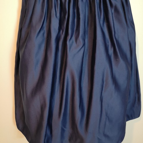 Girls Bridesmaid Navy Sequin Satin Dress Layered Petticoat Sz 10 Tie back Bow - Picture 6 of 14
