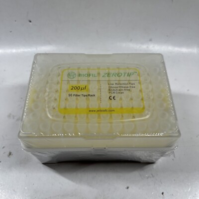 JET BioFil 200µL Zerotip Natural Filter Sterile Pipette Micro Tips (96 Tips)