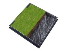 600 x 600 x 80mm GrassTop Recessed Drain Cover for Grass / Turf Filling