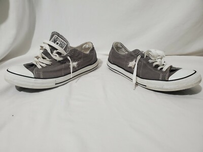 Mens Converse One Star Sneakers Size 7.5 Low Top Gray Shoes 114973FT 