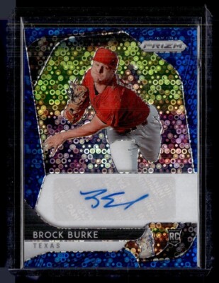 2020 PRIZM BLUE DONUTS /50 AUTO BROCK BURKE RANGERS